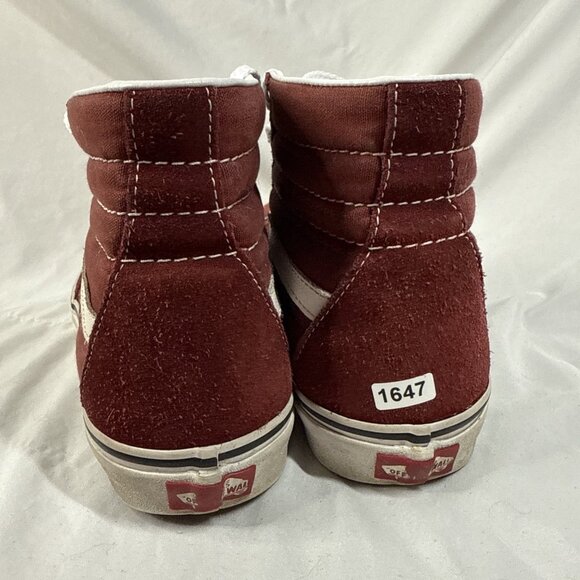 Vans Old Skool Hi Shoes Athletic Canvas Skate Sneakers Maroon Mens 7.5 Women’s 9 - Picture 5 of 10